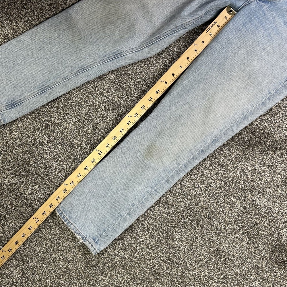 Agolde Womens 25 Riley High Rise Straight Leg Fit Jeans Light Blue Denim Casual - Picture 11 of 13